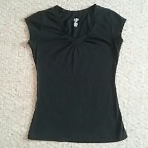 Black Dots V Neck Shirt