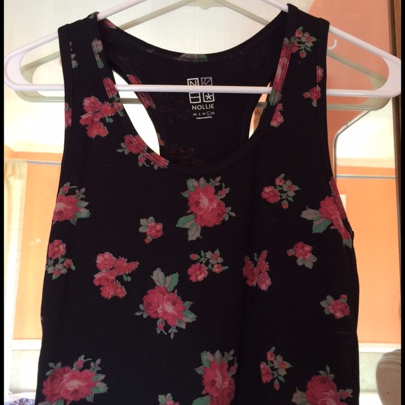 Dark Floral Crop Top