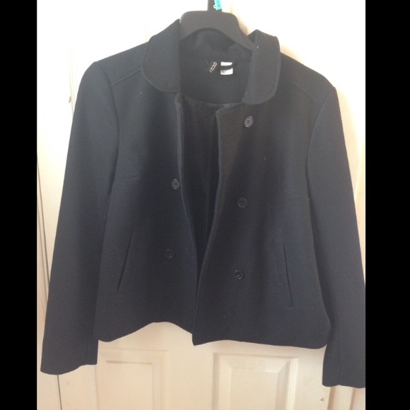 H&M black pea coat