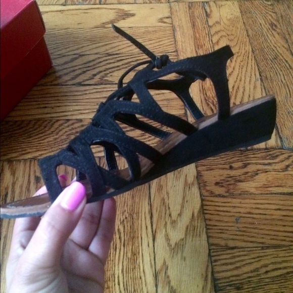 Carlos Santana Faux Suede Wedge Sandal - Picture 2 of 4