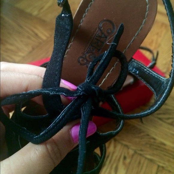 Carlos Santana Faux Suede Wedge Sandal - Picture 3 of 4