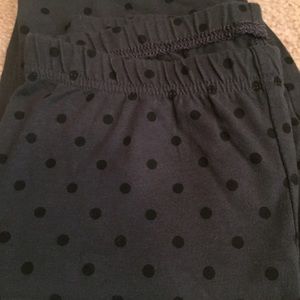 Grey Leggings Black Polka Dots