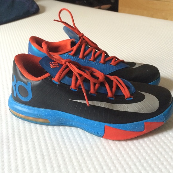 Black blue orange and silver Nike KD Zoom