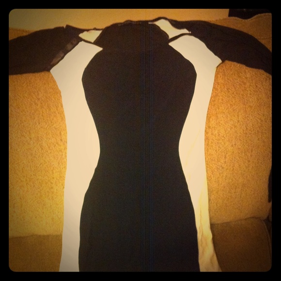 Black & white bodycon dress