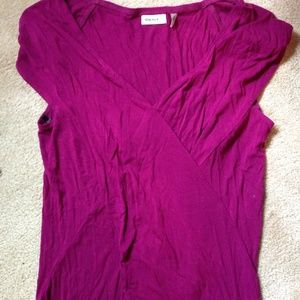 DKNYC purple short sleeve top size L