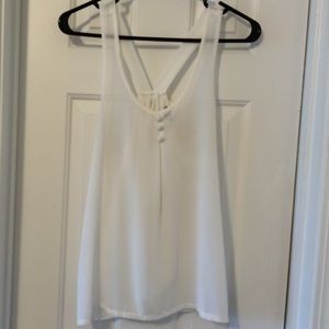 White chiffon tank