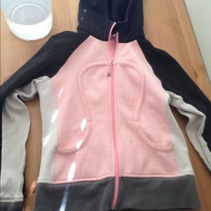 Lululemon scuba hoodie pink/grey/black