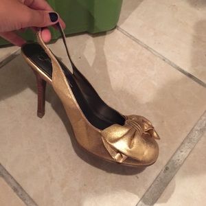 Gold Jessica Simpson heels