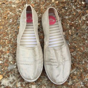 Gold sparkle Roxy shoes