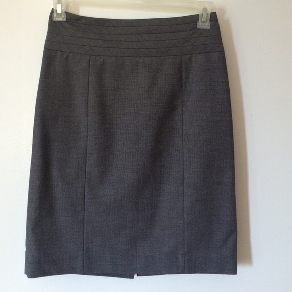 Dark gray high waisted pencil skirt
