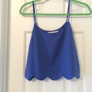 Scallop crop top