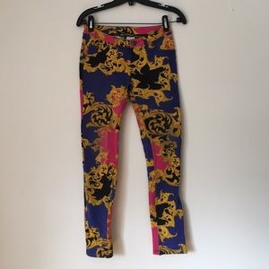 Baroque printed jeggings