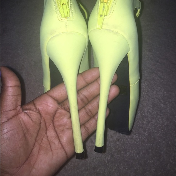 Lime green platform heels - Picture 4 of 4