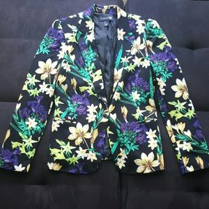 SOLD*****Forever21 dark tropical floral blazer.