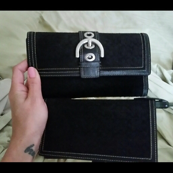 SOLD!! Coach wallet & matching checkbook cover