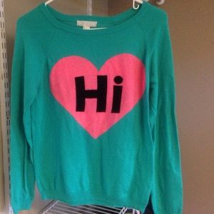 Teal Hi/Bye Forever 21 Size L sweater!