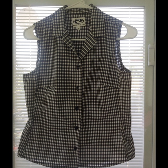 Roper Tops - Cute sleeveless Roper button up top SPECIAL SALE