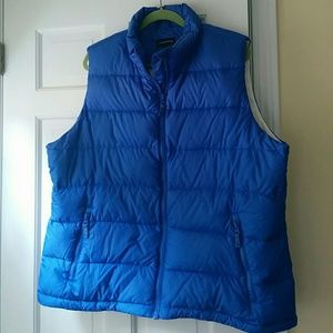Blue down vest