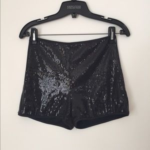 Sequin high waisted shorts