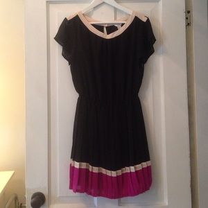 F21 Black Color Block Dress