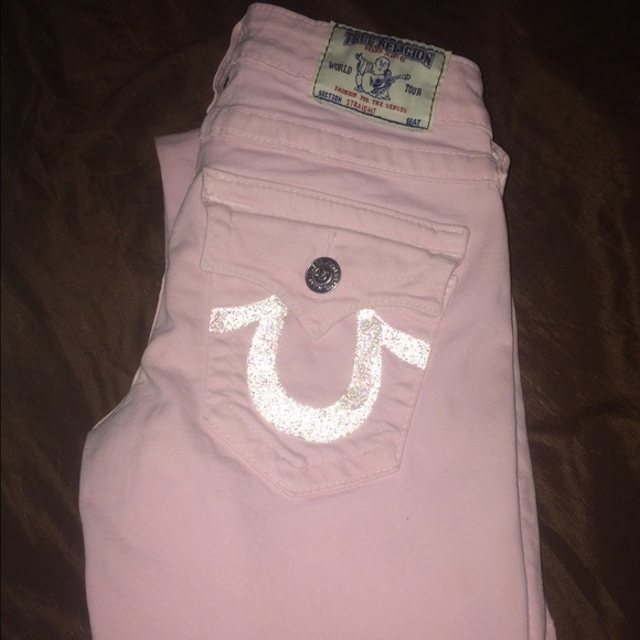 True religion light pink jeans