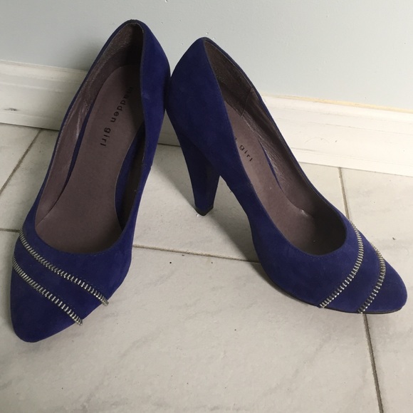 Madden Girl Blue Suede Heels