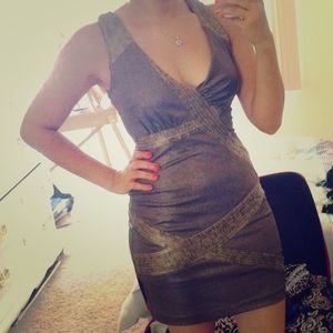 Mini olive dress. Almost new! Worn just once