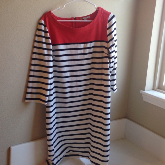 Navy striped dress