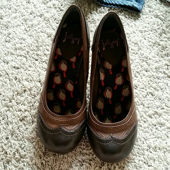 Jellypop  Shoes - Absolutely adorable Jellypop oxford brown heels