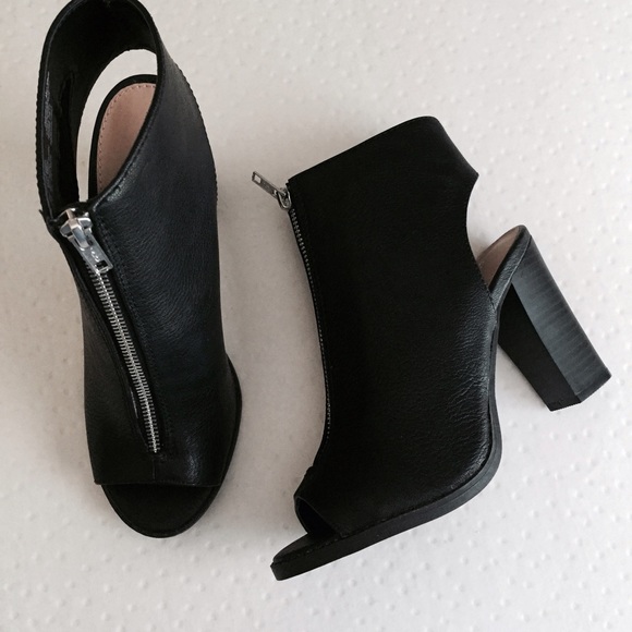 Apt. 9 Shoes - open toe zipper booties