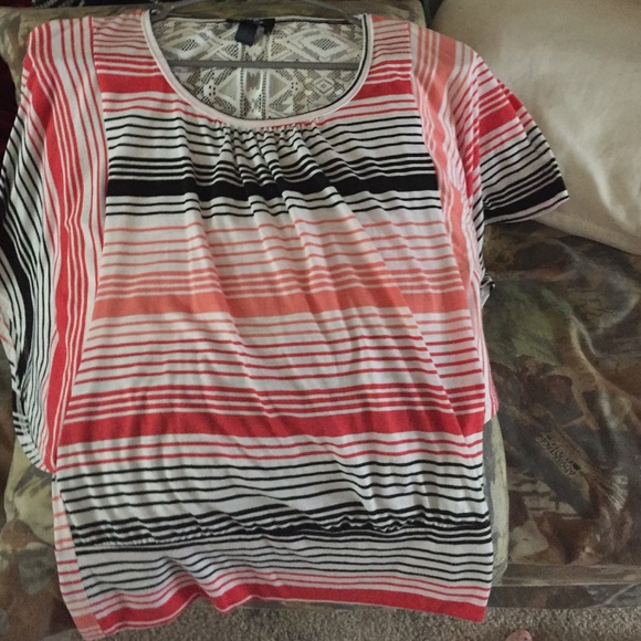Cute striped shirt with tribal detail on back