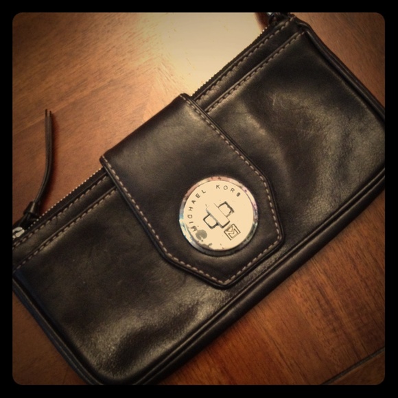 Authentic vintage Michael Kors black wristlet