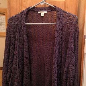 Open drape cardigan  purple/lavender