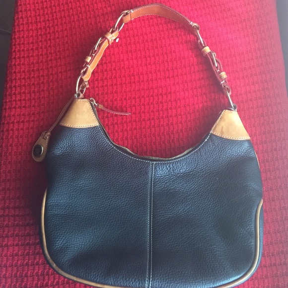 Dooney & bourke black brown shoulder bag