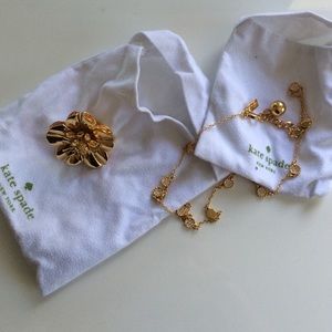 Kate spade jewelry ring and necklace