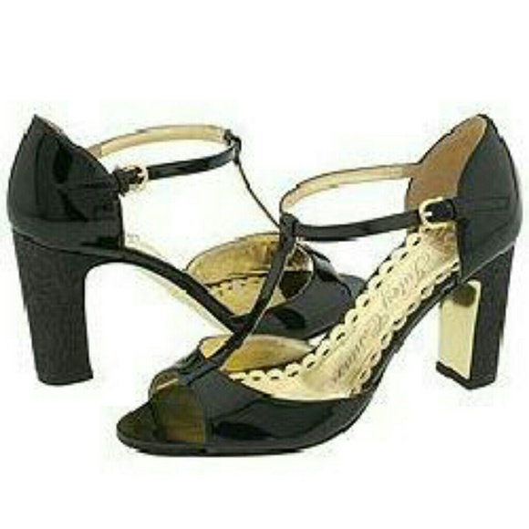 New Juicy Couture Macie Too T Strap Glitter Heels