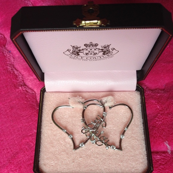 Juicy Couture Heart Shaped Hoop Earrings