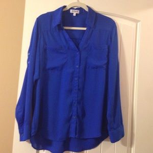 Cobalt blue dress shirt