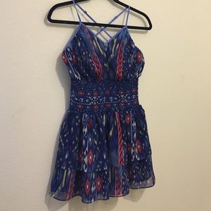 Bebe Smocked Waist Halter Dress
