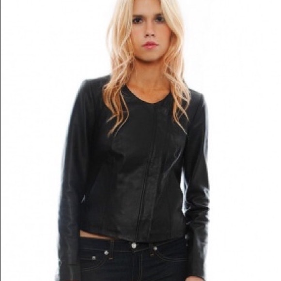 Joie Jackets & Blazers - Joie Emelyn black  Leather Jacket size M
