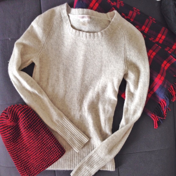 J Crew grey cashmere sweater