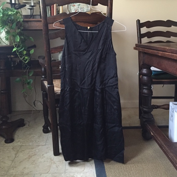 Elegant silky black dress