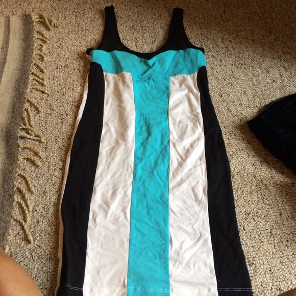 Dress white and blue