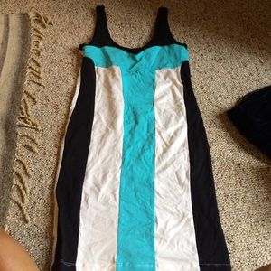 Dress white and blue