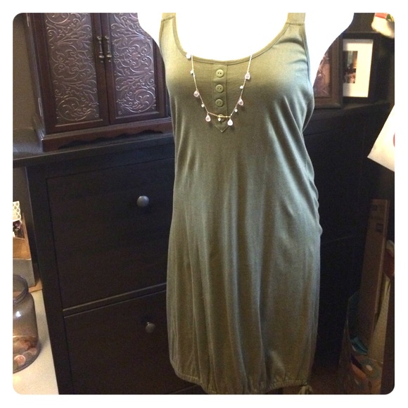 Army green tank Dress