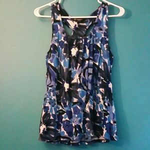 Blue flower tank top