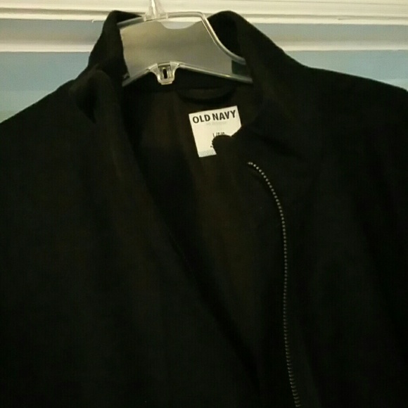 OLD NAVY banded collar black coat - Picture 3 of 4