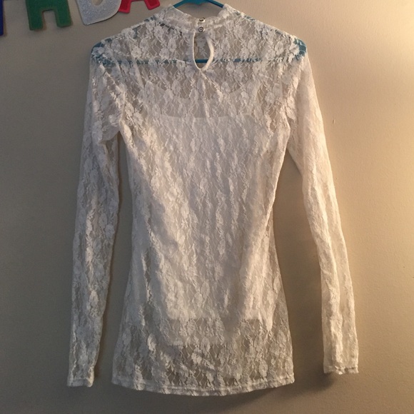 White long sleeved lace top! - Picture 2 of 2