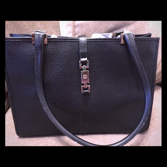 Authentic Gucci black pebble leather bag