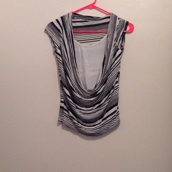 Black and White Droop Top